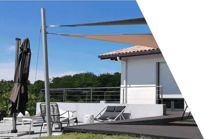 mats aluminium pour toiles d'ombrage